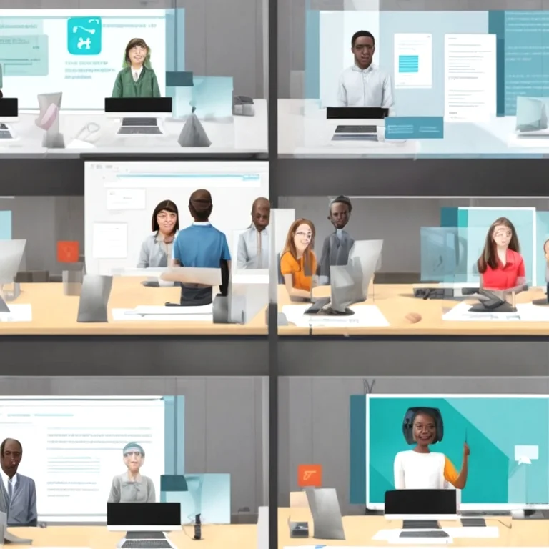 Instructor guiding online learners